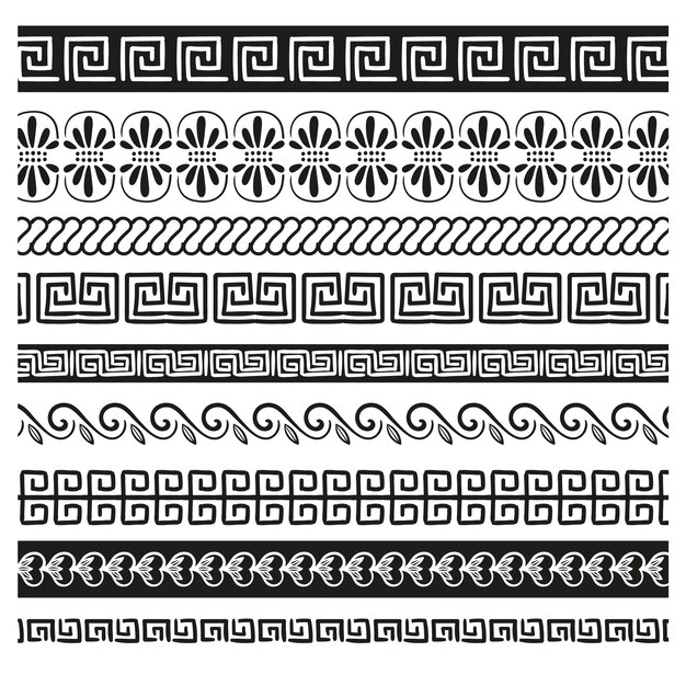 Ornamental greek border collection