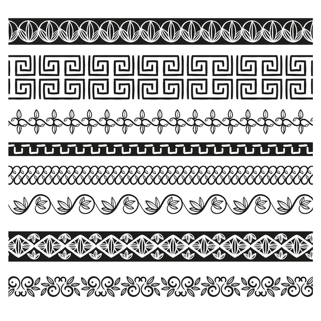 Ornamental greek border collection