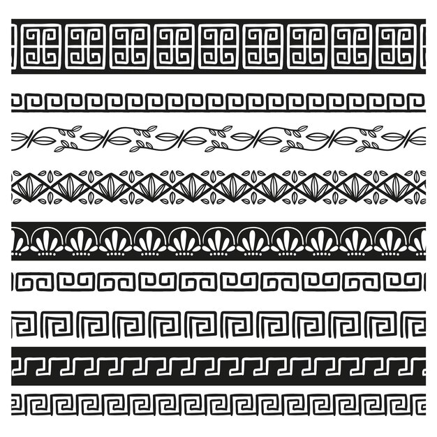 Ornamental greek border collection