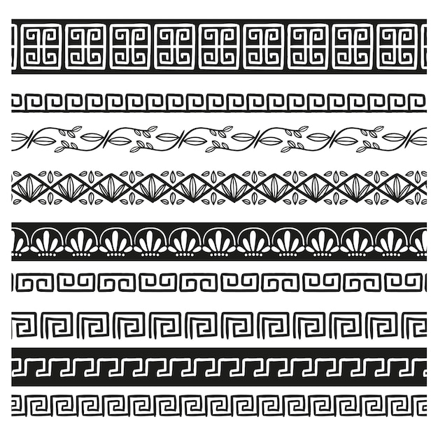 Ornamental greek border collection