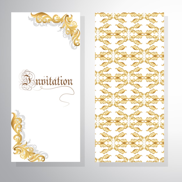 Free Vector ornamental invitation design