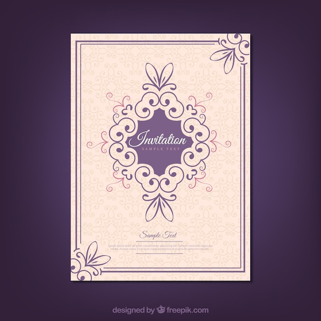 Free Vector ornamental invitation design