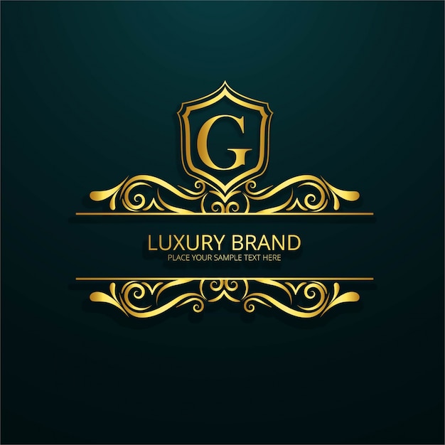 Ornamental luxury letter g logo