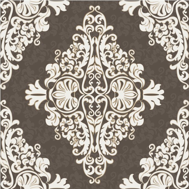 Ornamental pattern background with diamond shape