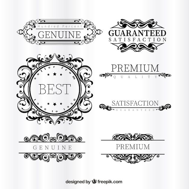 Ornamental premium labels