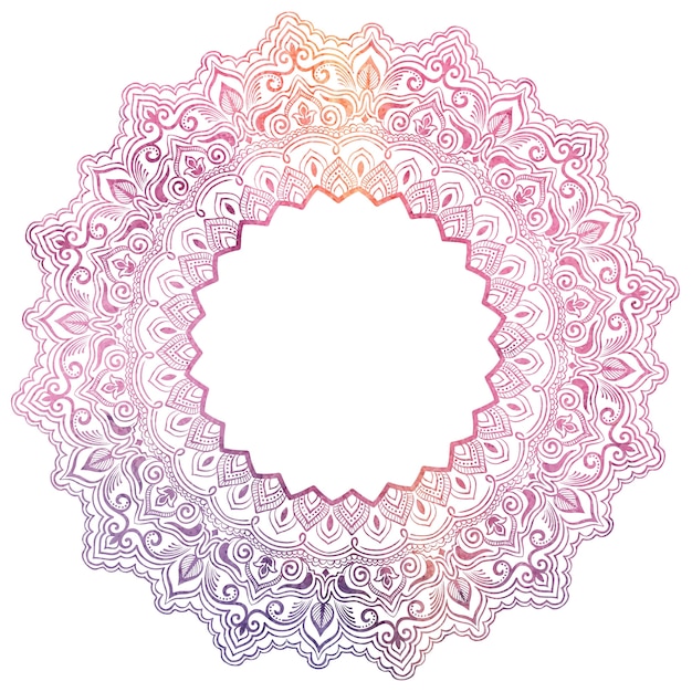 Free Vector ornamental round lace with damask and arabesque elements