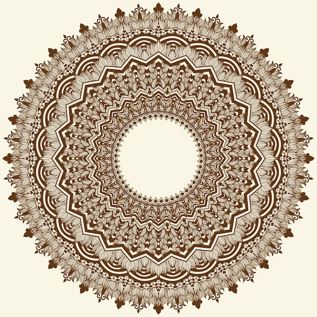 Free Vector ornamental round lace with damask and arabesque elements