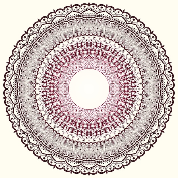 Free Vector ornamental round lace with damask and arabesque elements