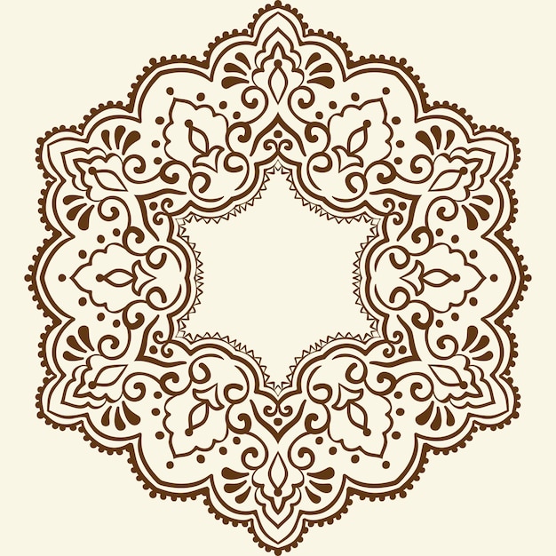 Free Vector ornamental round lace with damask and arabesque elements