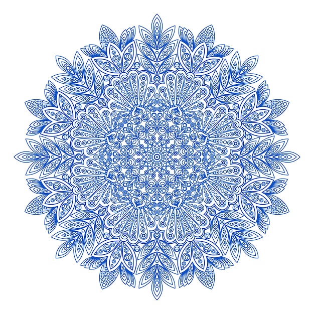 Free Vector ornamental round snowflake pattern