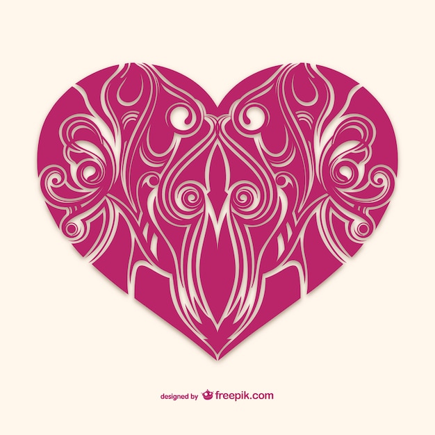 Ornamental Valentine heart card