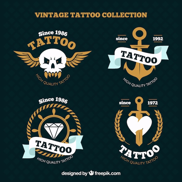 Ornamental vintage tattoos 