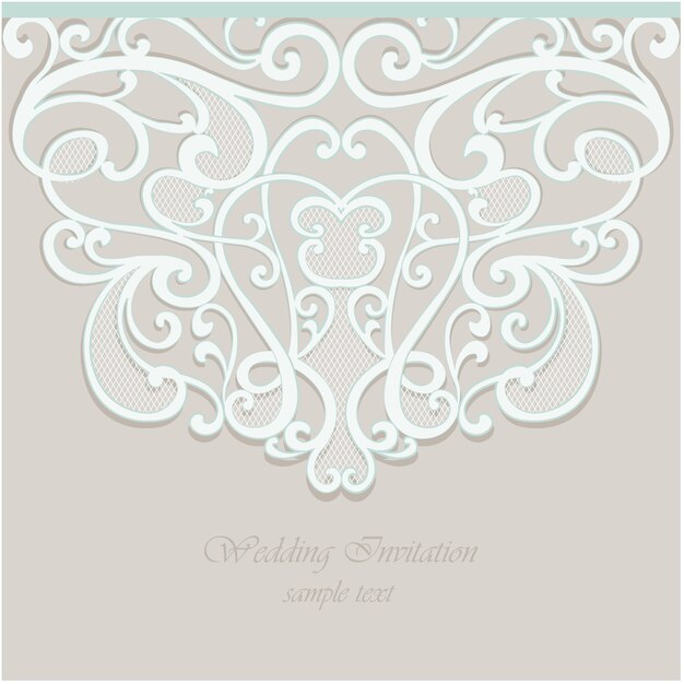 Ornamental wedding invitation template