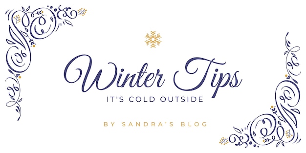 Ornamental winter blog header template