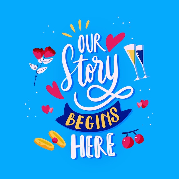 Our story begins lettering