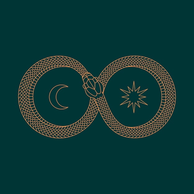 Ouroboros symbol illustration