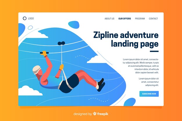 Outdoor activities landing page template