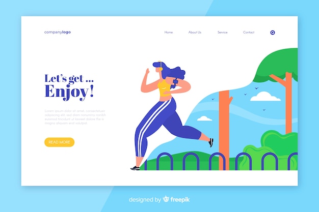 Outdoor activities landing page template