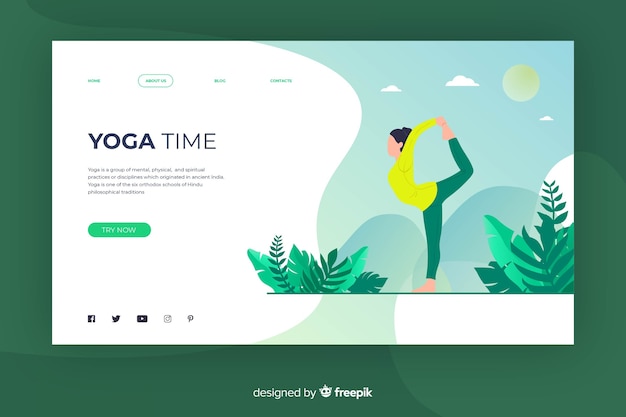 Outdoor activities landing page template