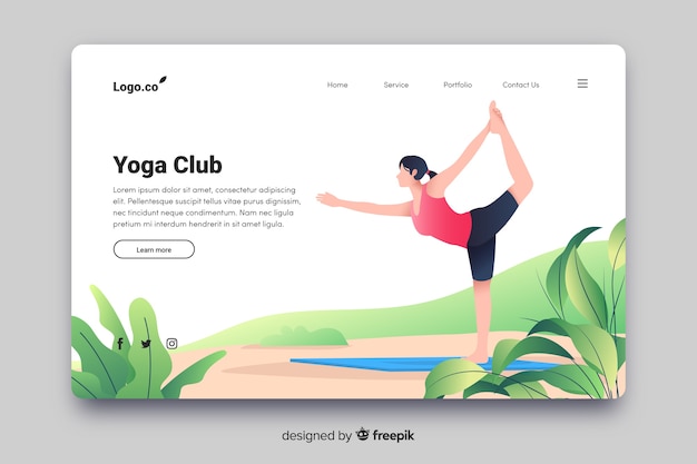 Outdoor activities landing page template