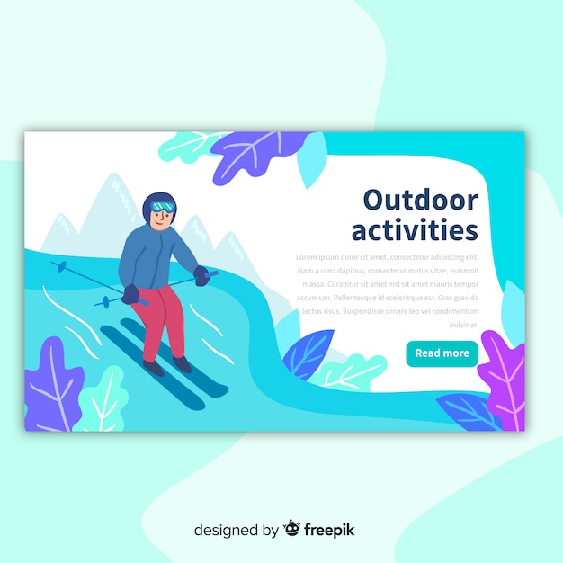 Outdoor activities landing page