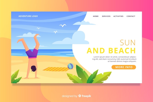 Outdoor activities landing page