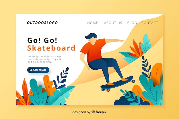 Outdoor activities landing page