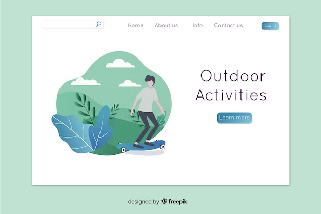 Outdoor activities landing page