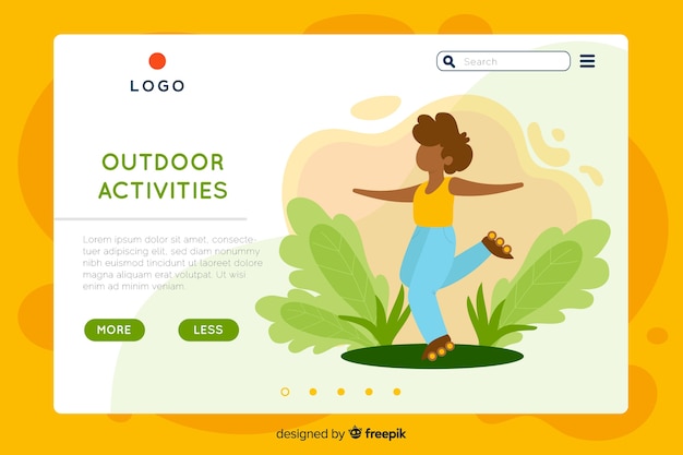 Outdoor activities landing page