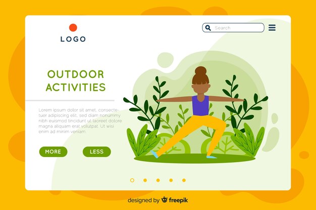 Outdoor activities landing page