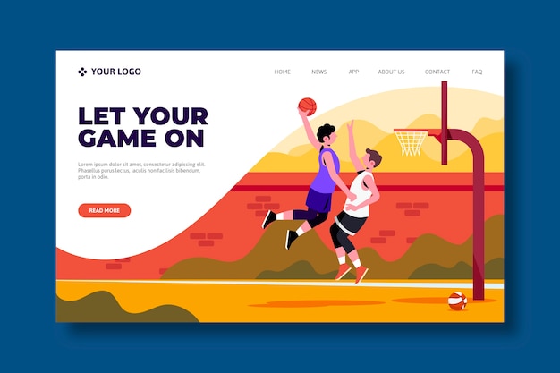 Outdoor sport landing page design