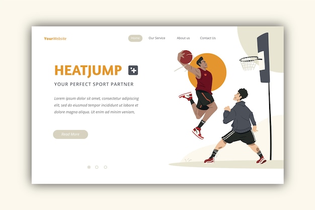 Free Vector outdoor sport landing page template