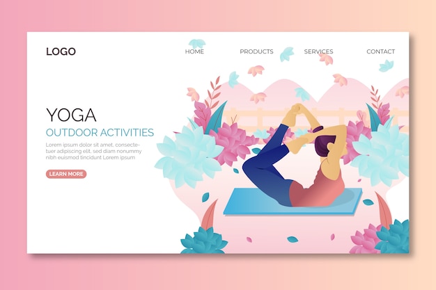 Outdoor sport landing page template