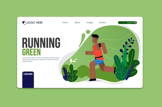 Outdoor sport landing page template