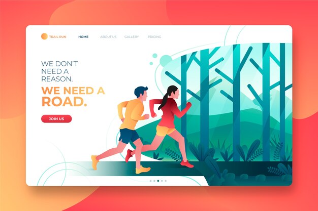 Outdoor sport landing page template