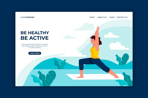 Outdoor sport landing page template