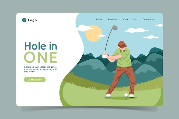 Free Vector outdoor sport landing page