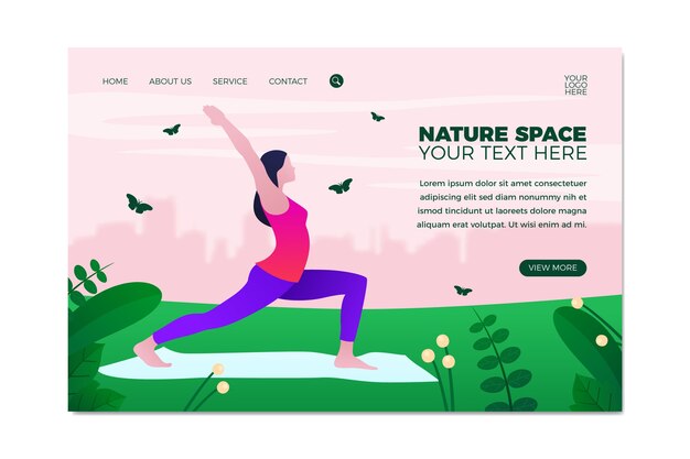 Outdoor sport landing page