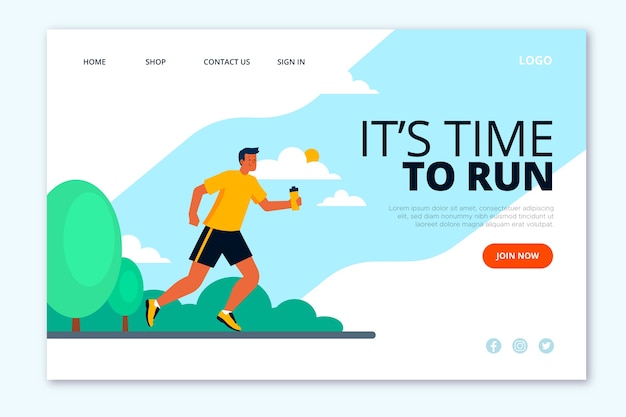 Outdoor sport landing page