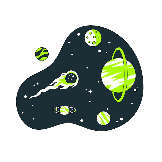 Free Vector outer space concept illustration