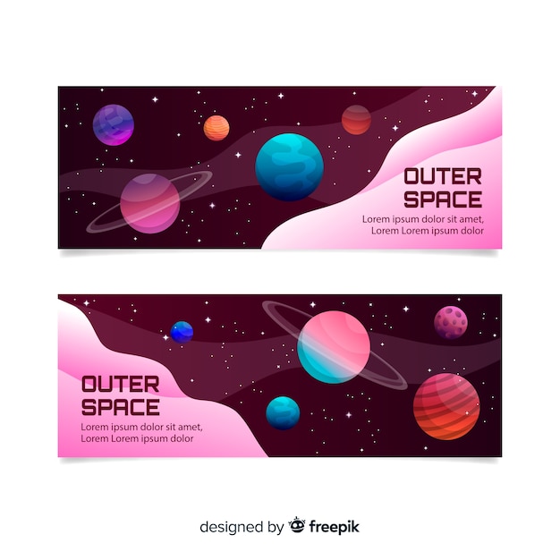 Free Vector outer space cover collection