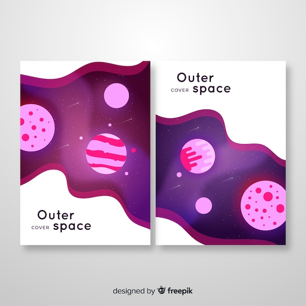 Free Vector outer space cover collection