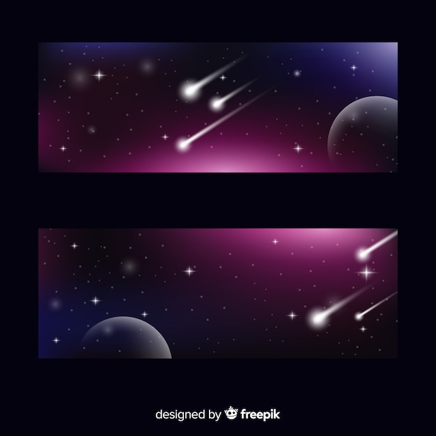 Free Vector outer space covers