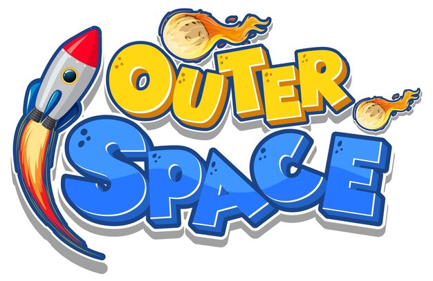 Outer Space logo with spaceship