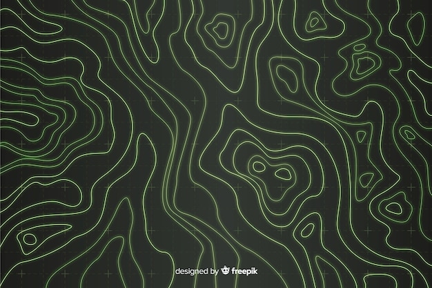 Free Vector outline of topographic lines background