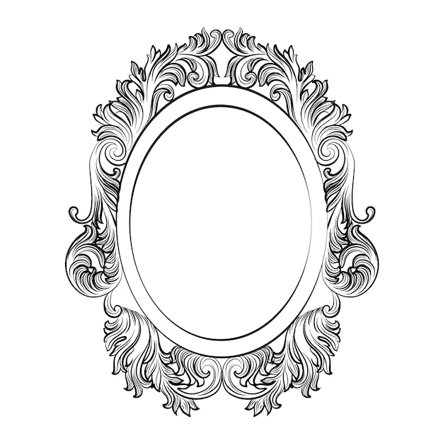 Free Vector oval ornamental frame