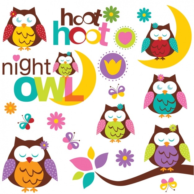 Free Vector owl designs collection