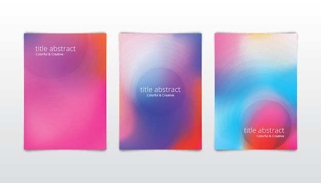 Pack of abstract covers in different colors