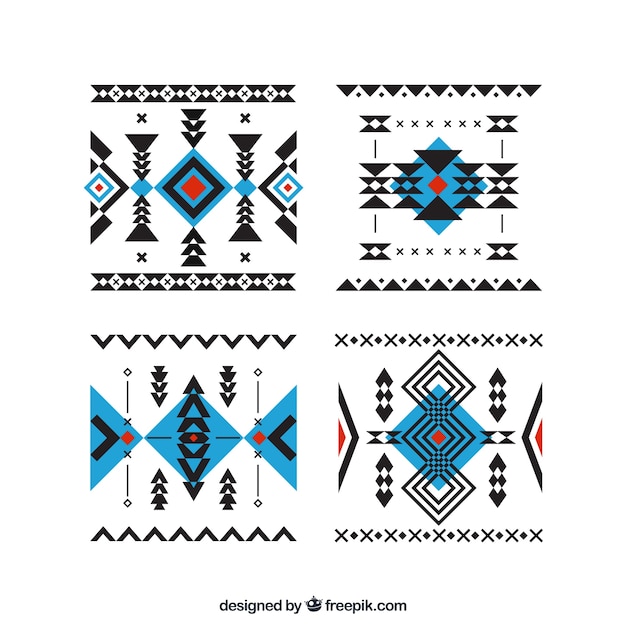 Free Vector pack of abstract ethnic forms