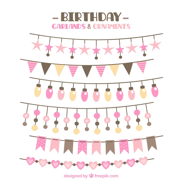 Pack of beautiful garlands for birthdays